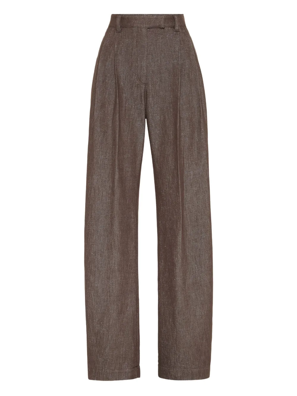 Loose-Fit Curved Trousers