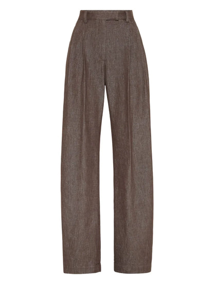 Loose-Fit Curved Trousers