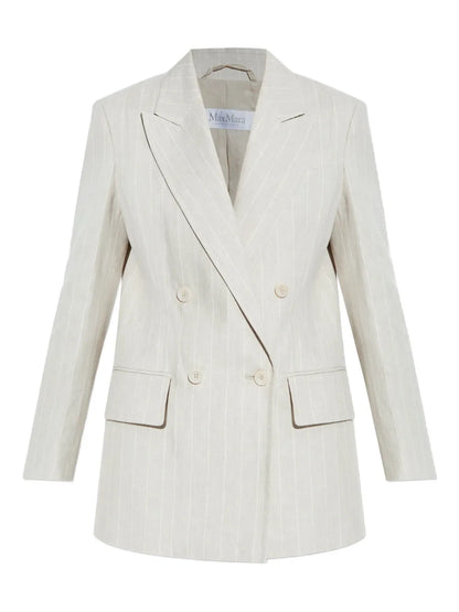 Gerla Pinstripe Double-Breasted Blazer