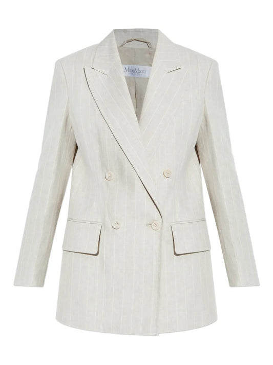 Gerla Pinstripe Double-Breasted Blazer
