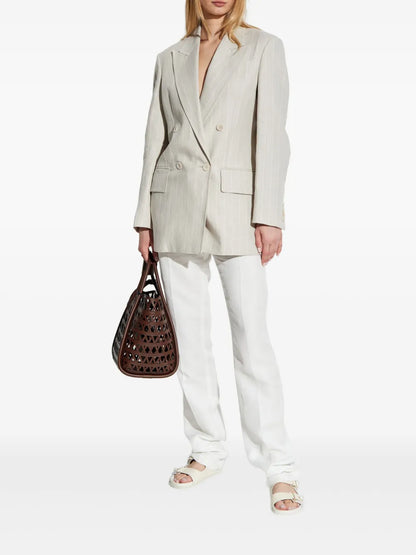 Gerla Pinstripe Double-Breasted Blazer