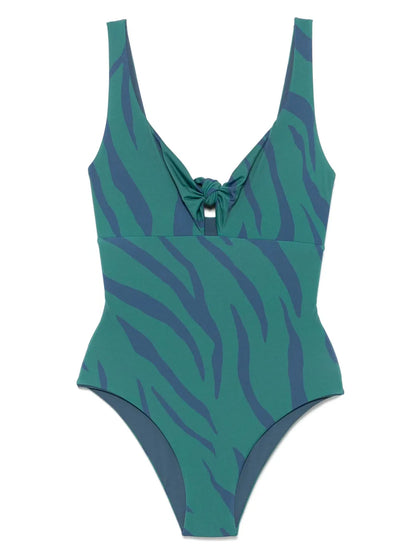 Zebra-Print Swimsuit