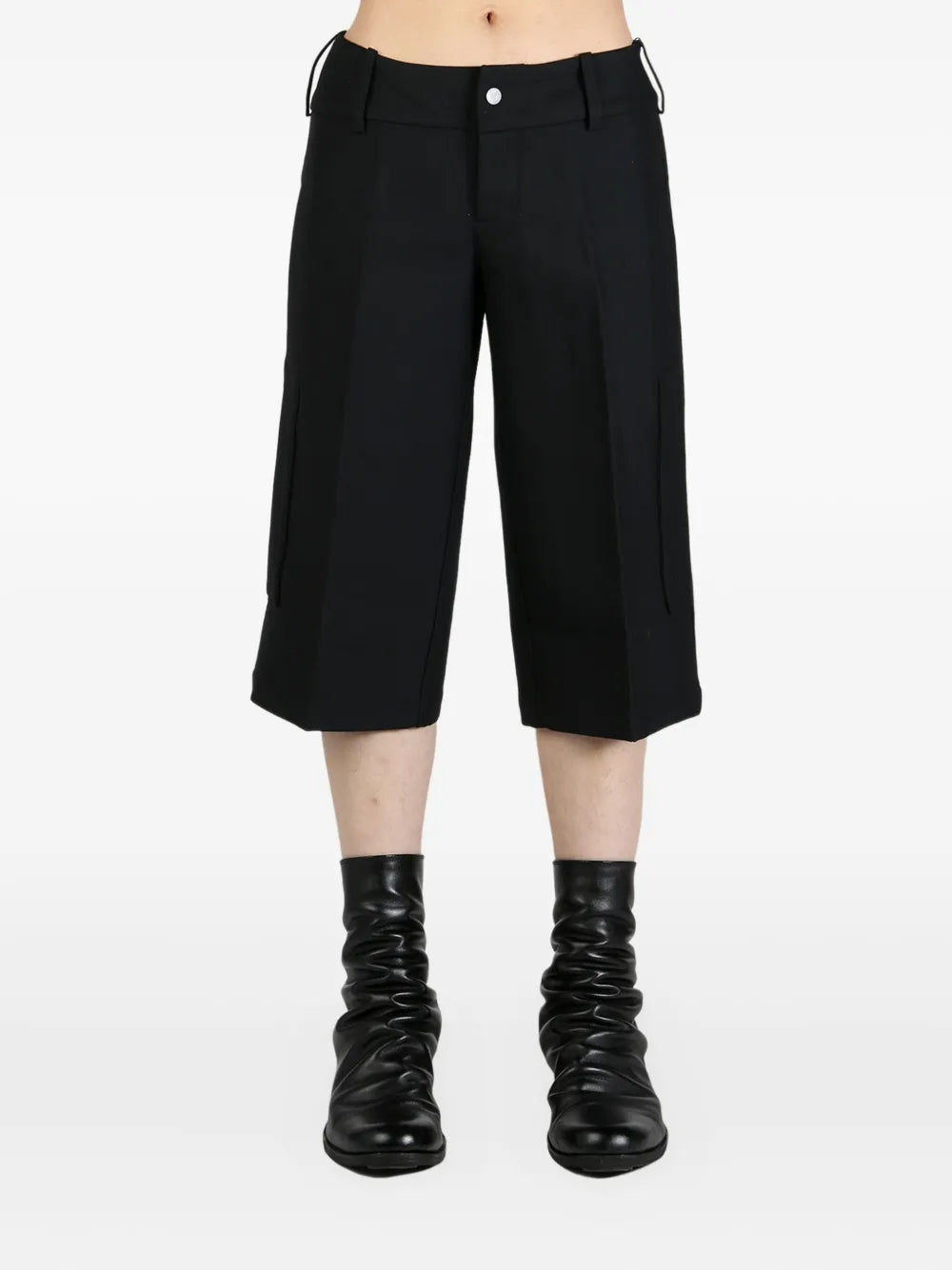 Cut-Out Waist Detailing Bermuda Shorts