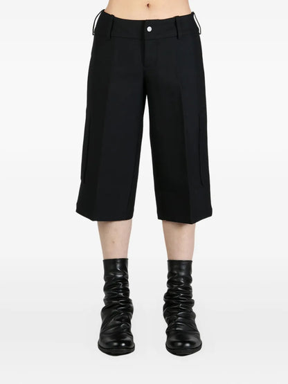 Cut-Out Waist Detailing Bermuda Shorts