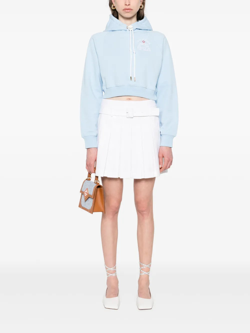 Looking At The Beauty Of The World Cropped Hoodie