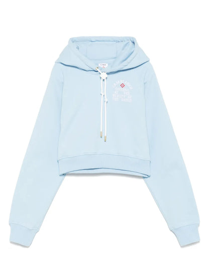 Looking At The Beauty Of The World Cropped Hoodie