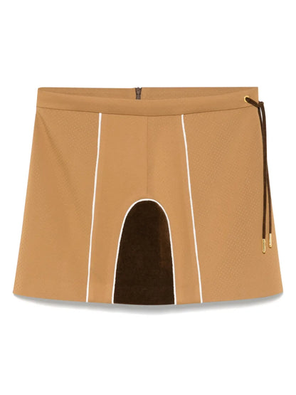 Chenille Panelled Mini Skirt