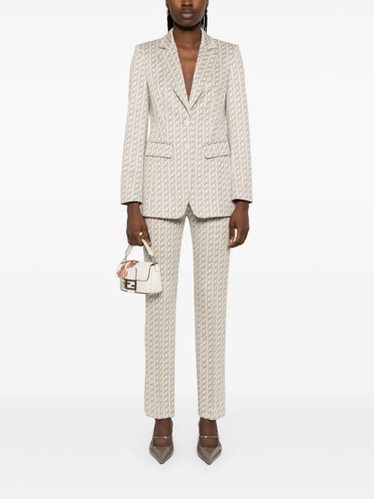 Graphic-Jacquard Trousers