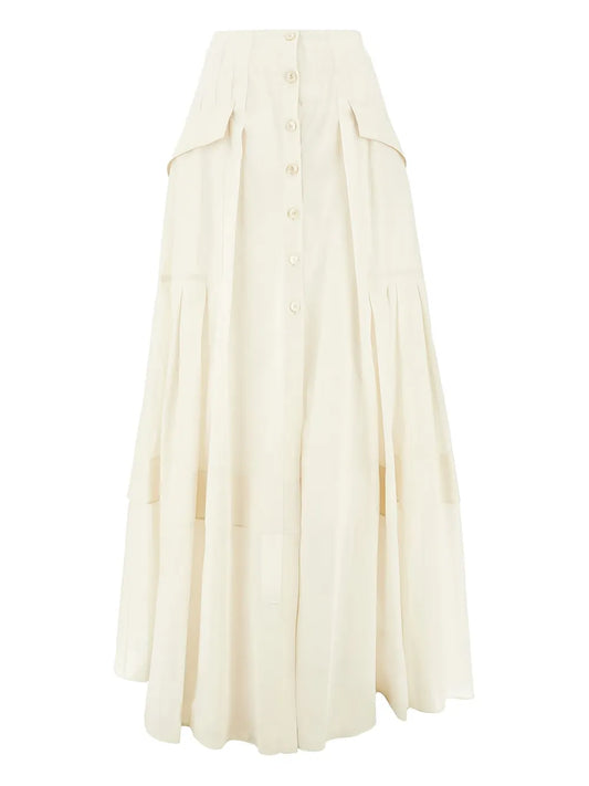 Pleated Midi Skirt