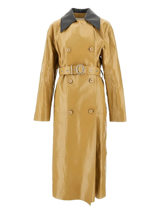 Coated-Finish Trench Coat