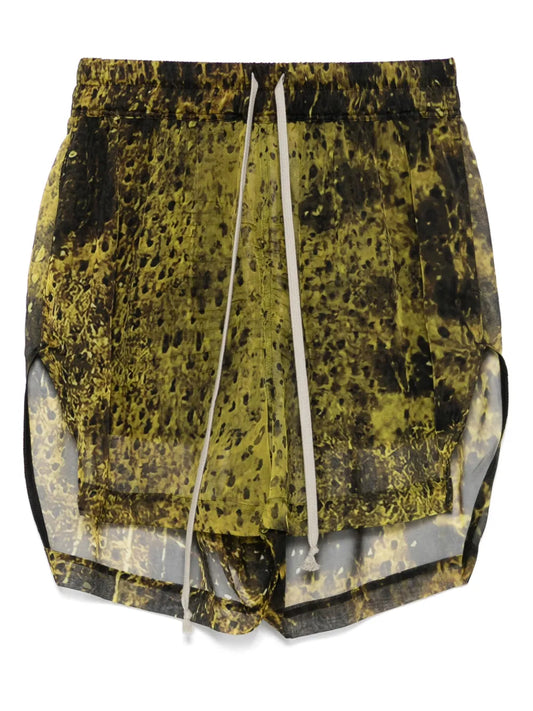 Abstract-Print Shorts