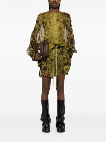 Abstract-Print Shorts