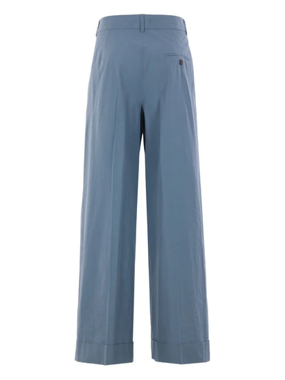 Cotton Wide-Leg Trousers