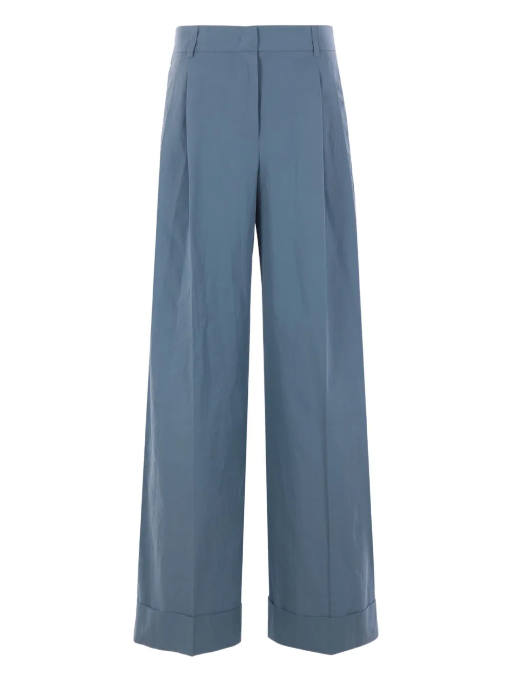 Cotton Wide-Leg Trousers