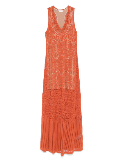 Crochet-Knit Maxi Dress
