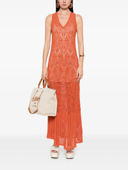 Crochet-Knit Maxi Dress
