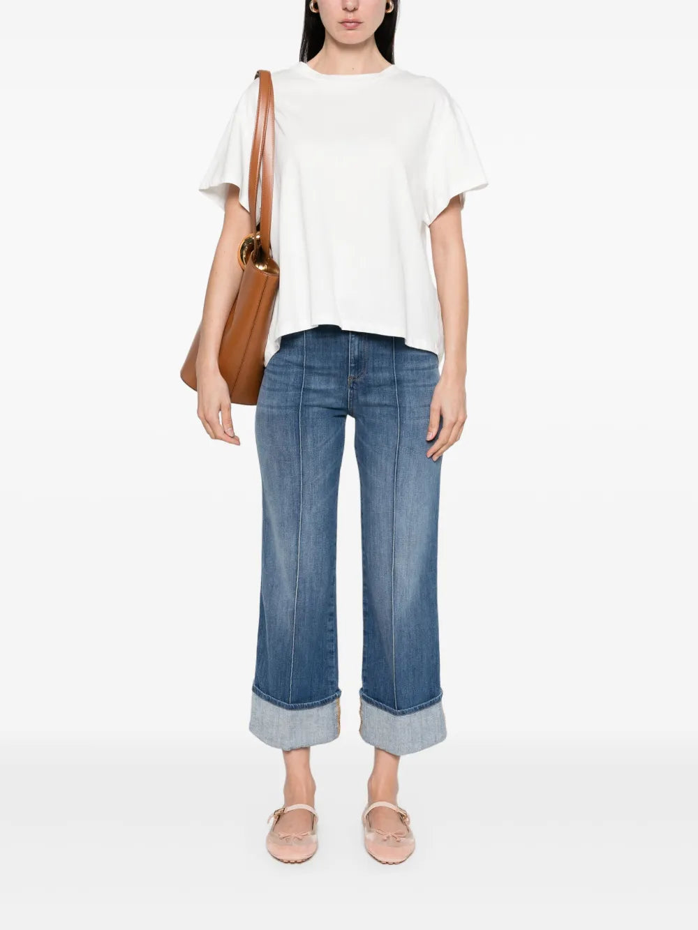 Piped-Trim Jeans