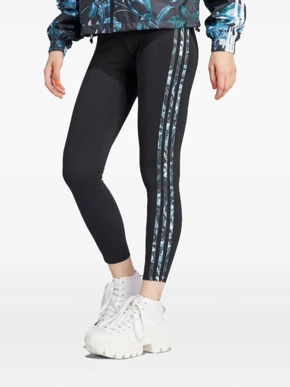 3-Stripes Floral "Black" Leggings