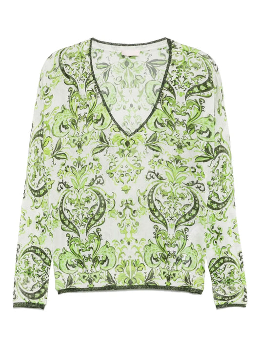 Bandana-Jacquard Top