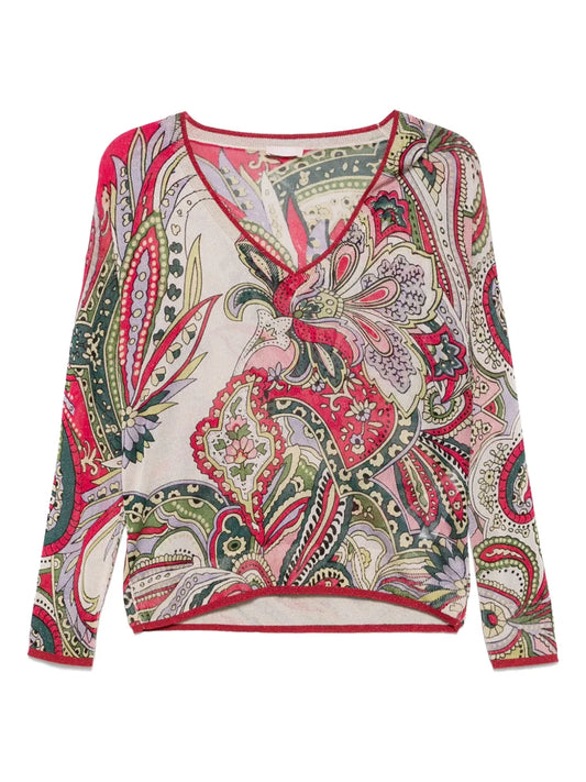 Bandana-Jacquard Top