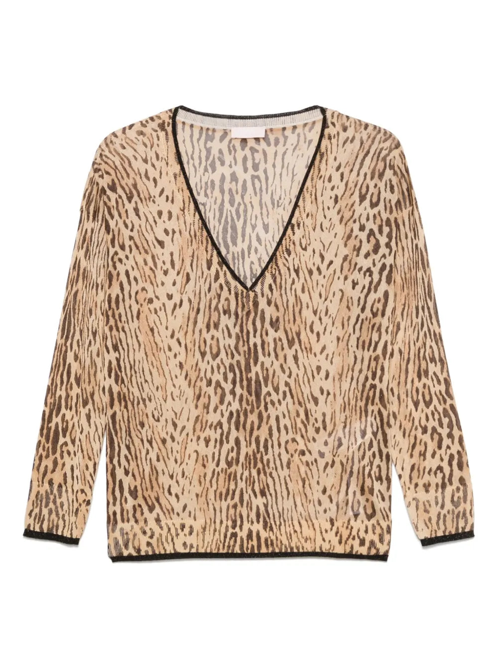 Leopard-Jacquard Top
