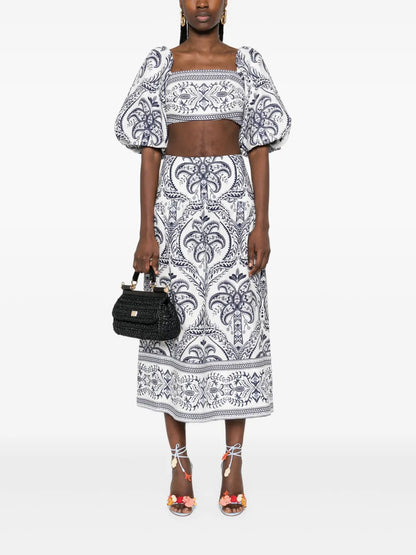 Tropical Cameo Maxi Skirt