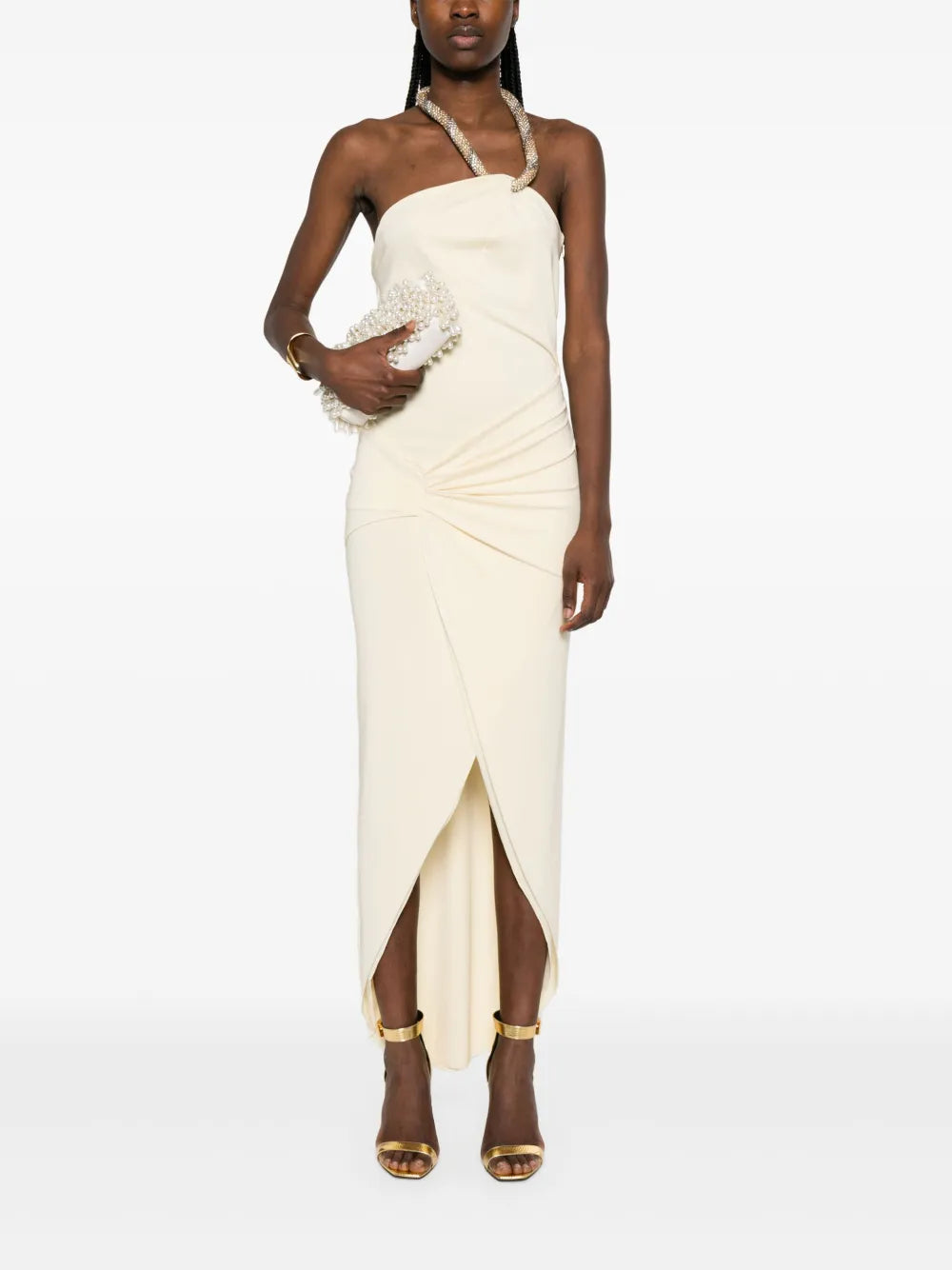 Draped-Detailing Maxi Dress