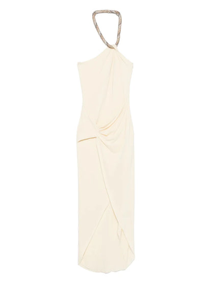 Draped-Detailing Maxi Dress
