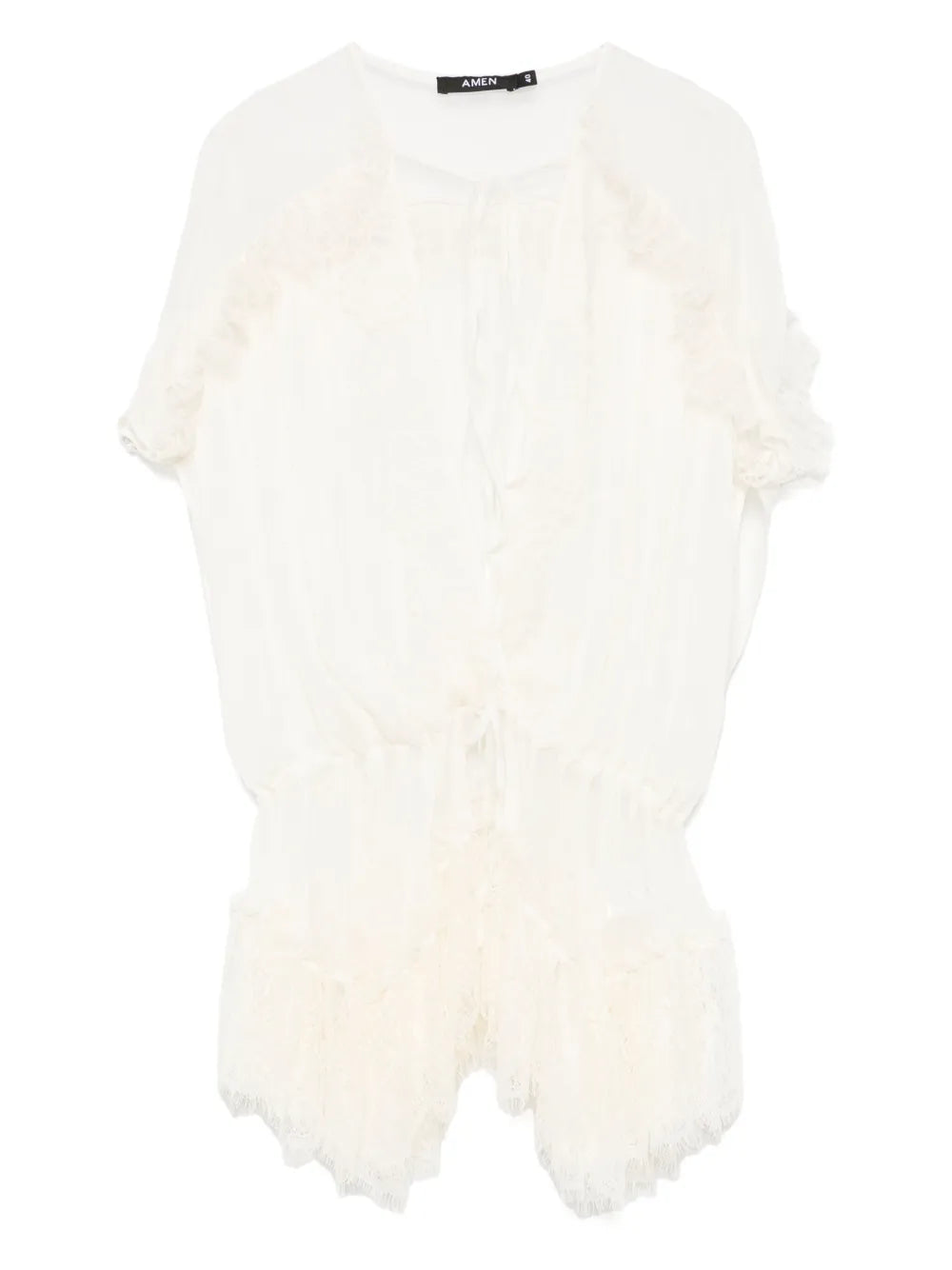 Lace-Panelling Blouse