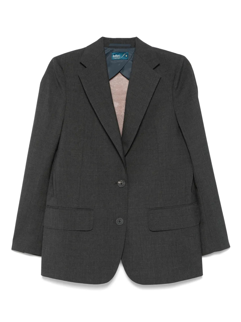 Contrast-Panel Blazer