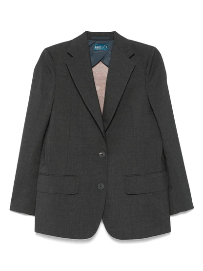 Contrast-Panel Blazer