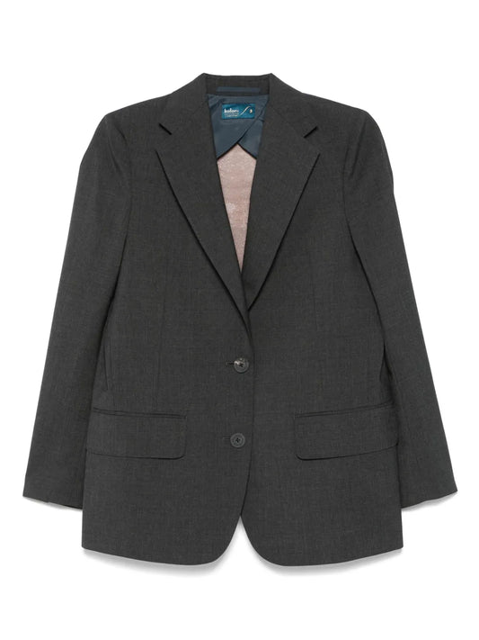 Contrast-Panel Blazer