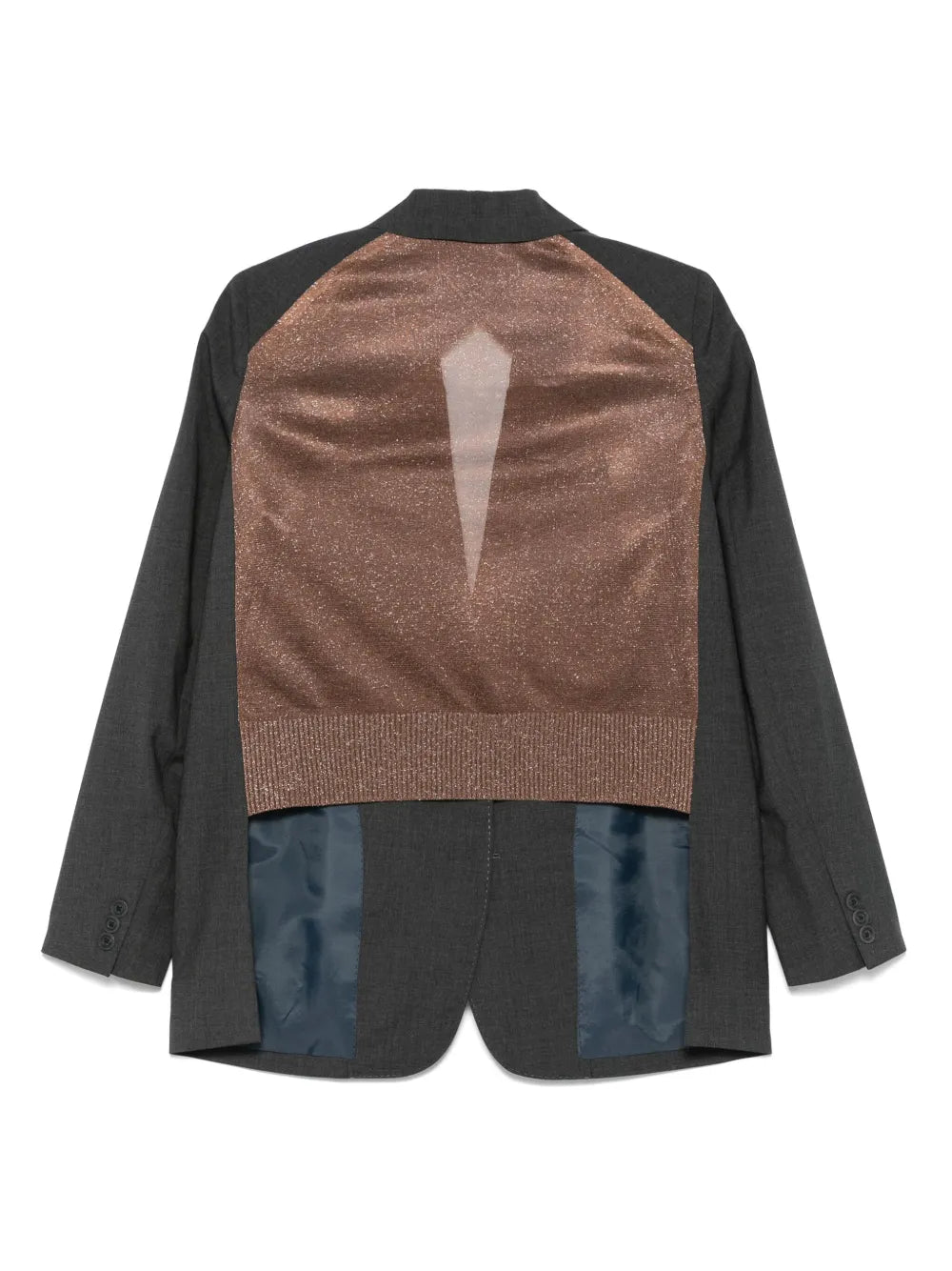 Contrast-Panel Blazer