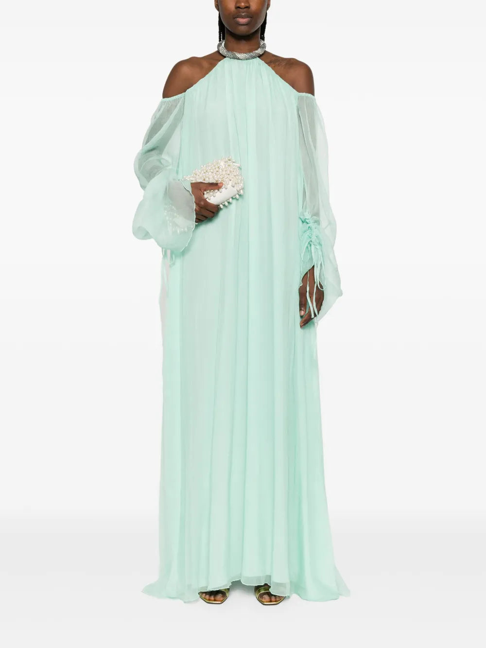 Silk Chiffon Maxi Dress