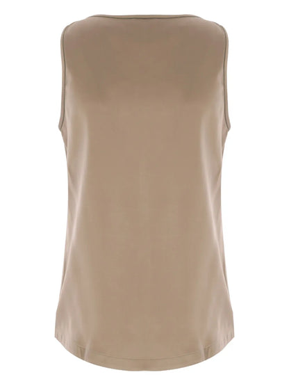 Silk-Satin Tank Top