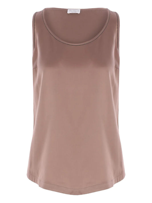 Silk-Satin Tank Top
