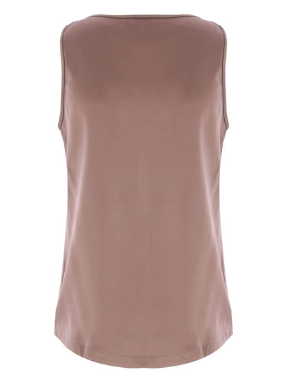 Silk-Satin Tank Top