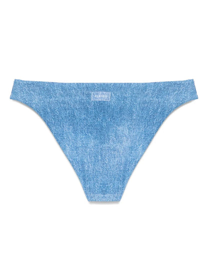Denim-Effect Bikini Bottoms