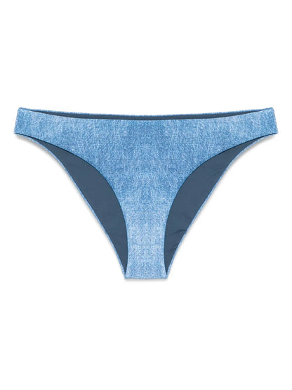 Denim-Effect Bikini Bottoms