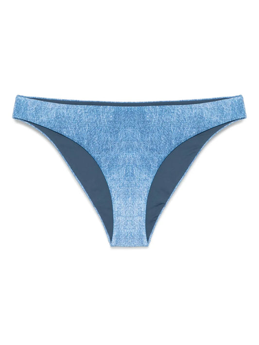 Denim-Effect Bikini Bottoms