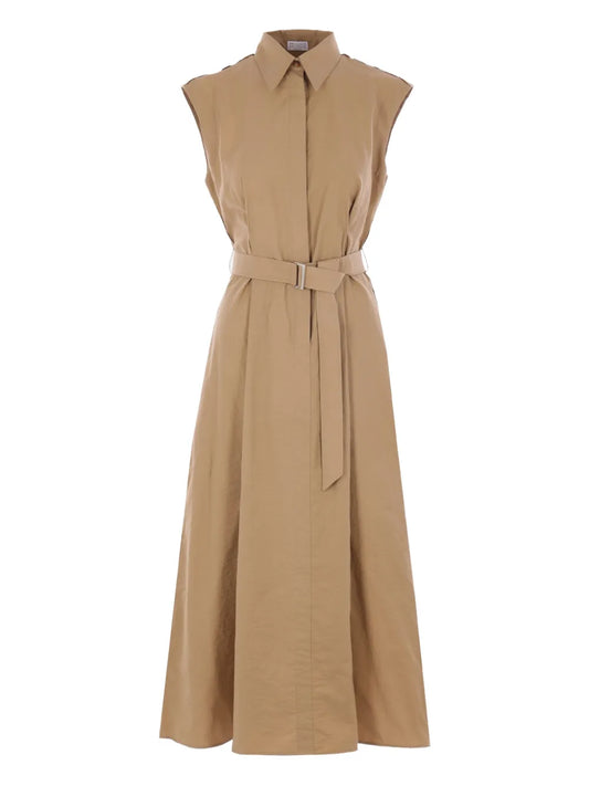 Cotton-Blend Shirt Dress