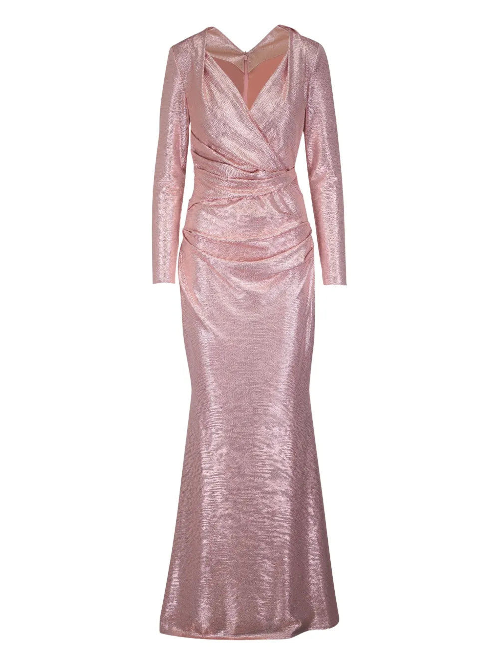 Metallic V-Neck Gown
