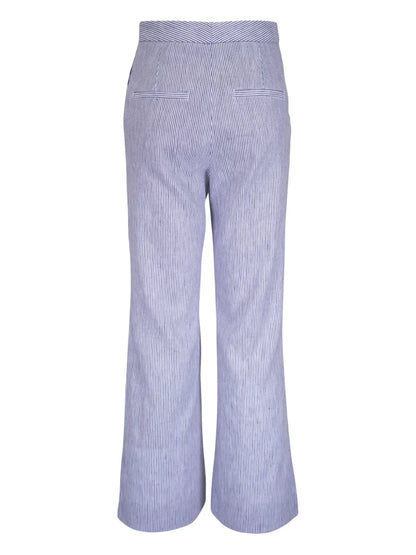 Striped Flared Trousers