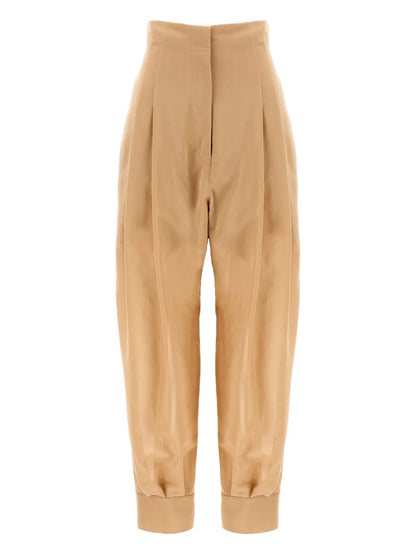 Pleated High-Waisted Trousers