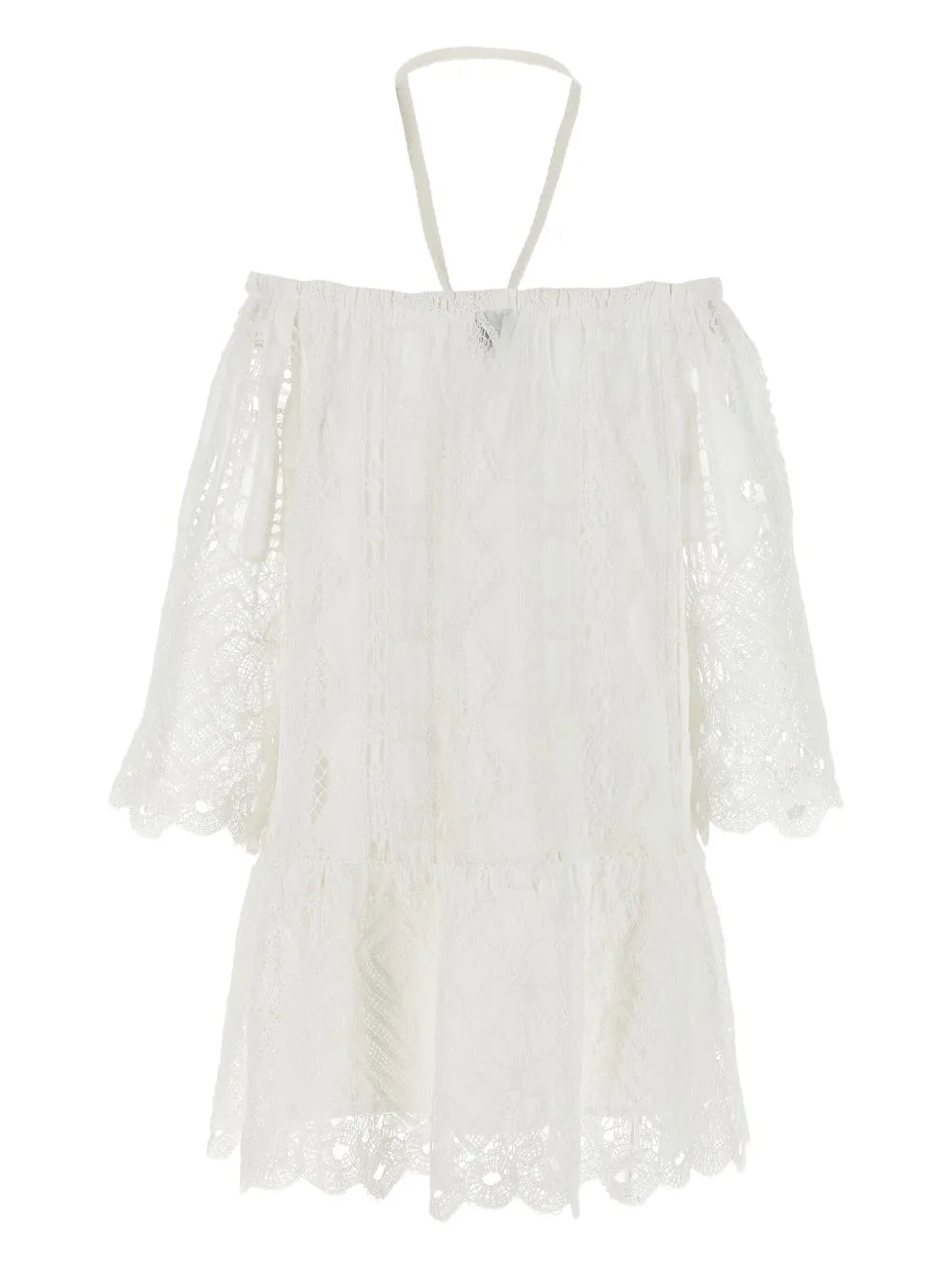 Evergreen Off-The-Shoulder Lace Dress