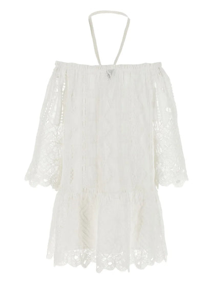Evergreen Off-The-Shoulder Lace Dress