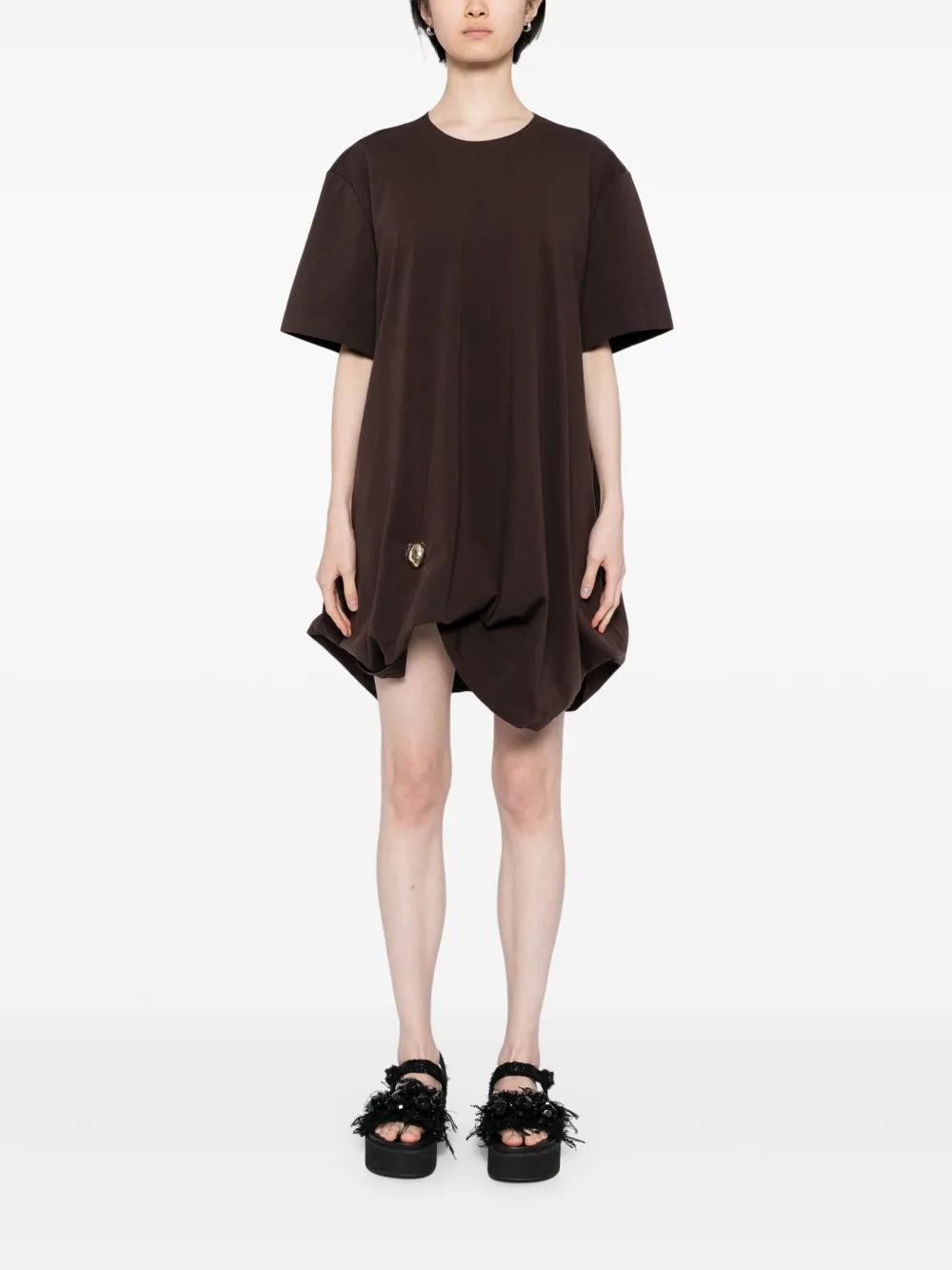 Drawstring-Hem Dress