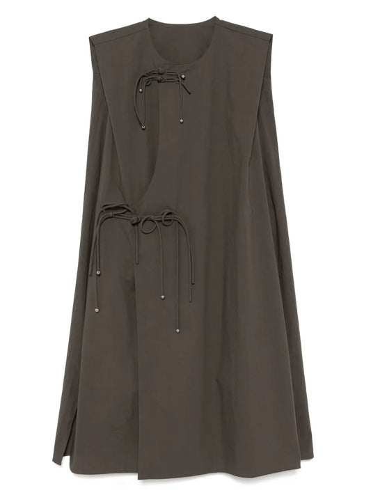 Bead-Embellished Sleeveless Dress