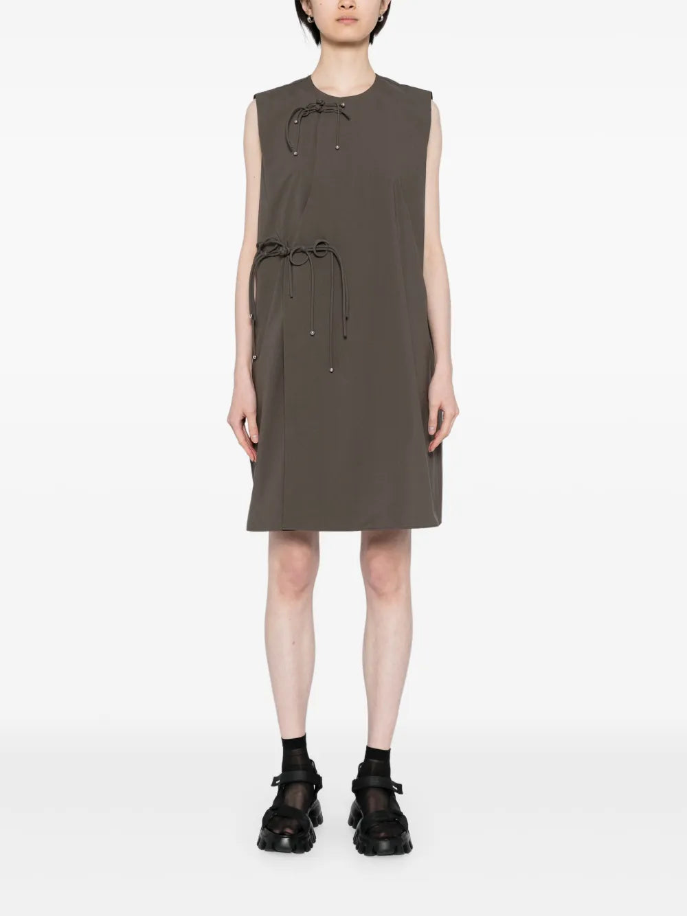 Bead-Embellished Sleeveless Dress