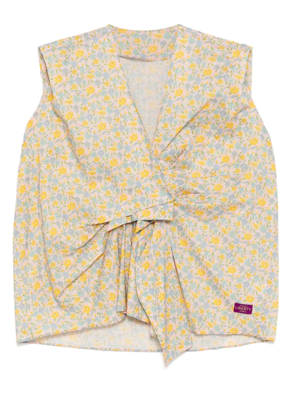 Floral-Print Sleeveless Blouse